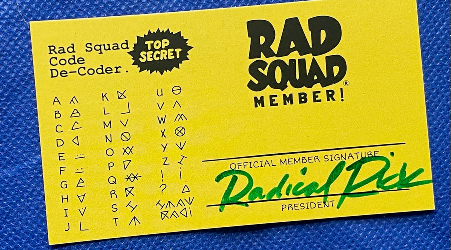 Radical Rick is full of secret messages... for those who have decoders.