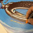 Load image into Gallery viewer, HAND SIGNED SNOWBOARD #2 with 2 ORIGINAL SKETCHES