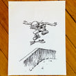 Load image into Gallery viewer, "RAD KICKFLIP" original inked drawing