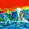 Load image into Gallery viewer, Radical Rick vs. the Giant Squid - ORIGINAL ILLUSTRATION