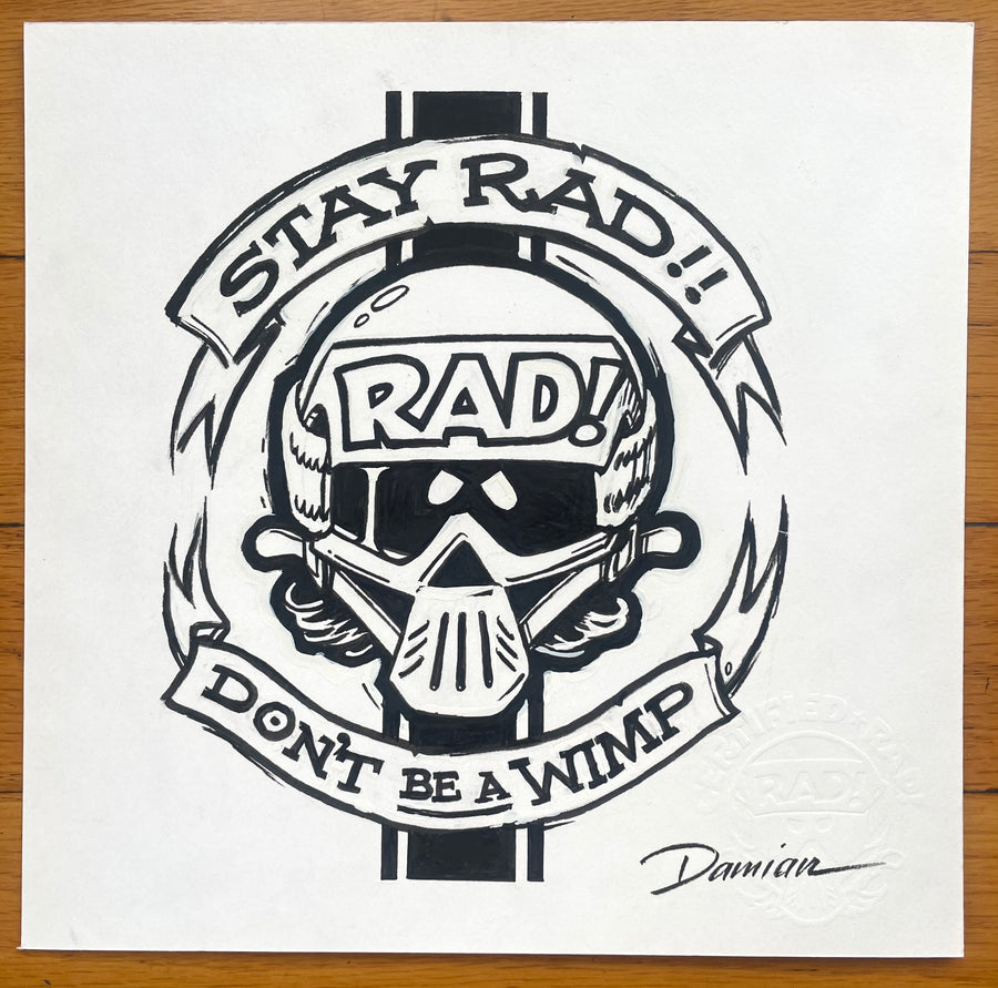 Stay Rad Tattoo Original Art
