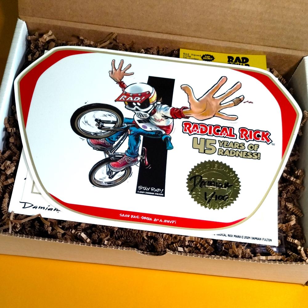 45 Years of Radness Radical Rick Signed Number Plate – RADICAL RICK