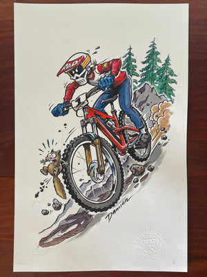 Rad Mountain Bike Original Painting