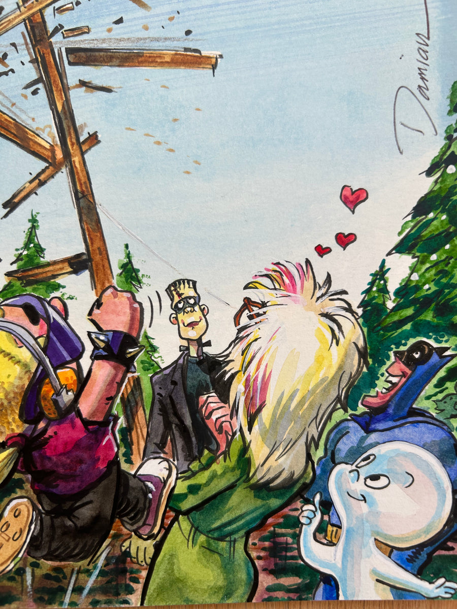 "TOWERING RADNESS” ORIGINAL PAINTING