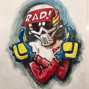 "THUMBS WAY UP" ORIGINAL WATERCOLOR AND SIGNED GLOVES