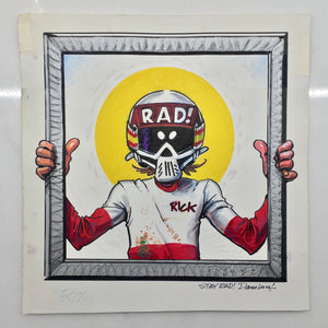 "SAINT RICK THE RAD" ORIGINAL VINTAGE PAINTING