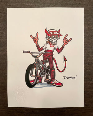 "RADICAL RICK ANGEL AND DEVIL CONSCIENCE" ORIGINAL WATERCOLOR ART